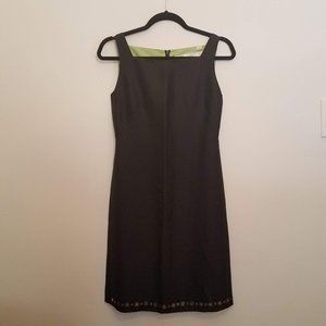 Max Studio Sz 2 Embellished Raw Silk Sheath Dress